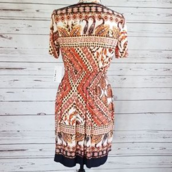 NWT Enfocus Studio Orange Paisley Dress - Picture 2 of 5